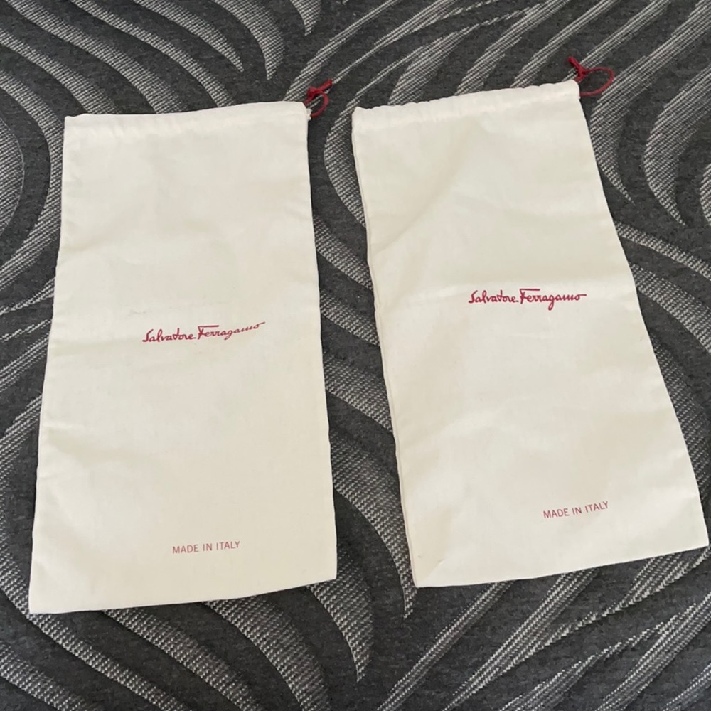Authentic ferragamo 2 shoes dust bags